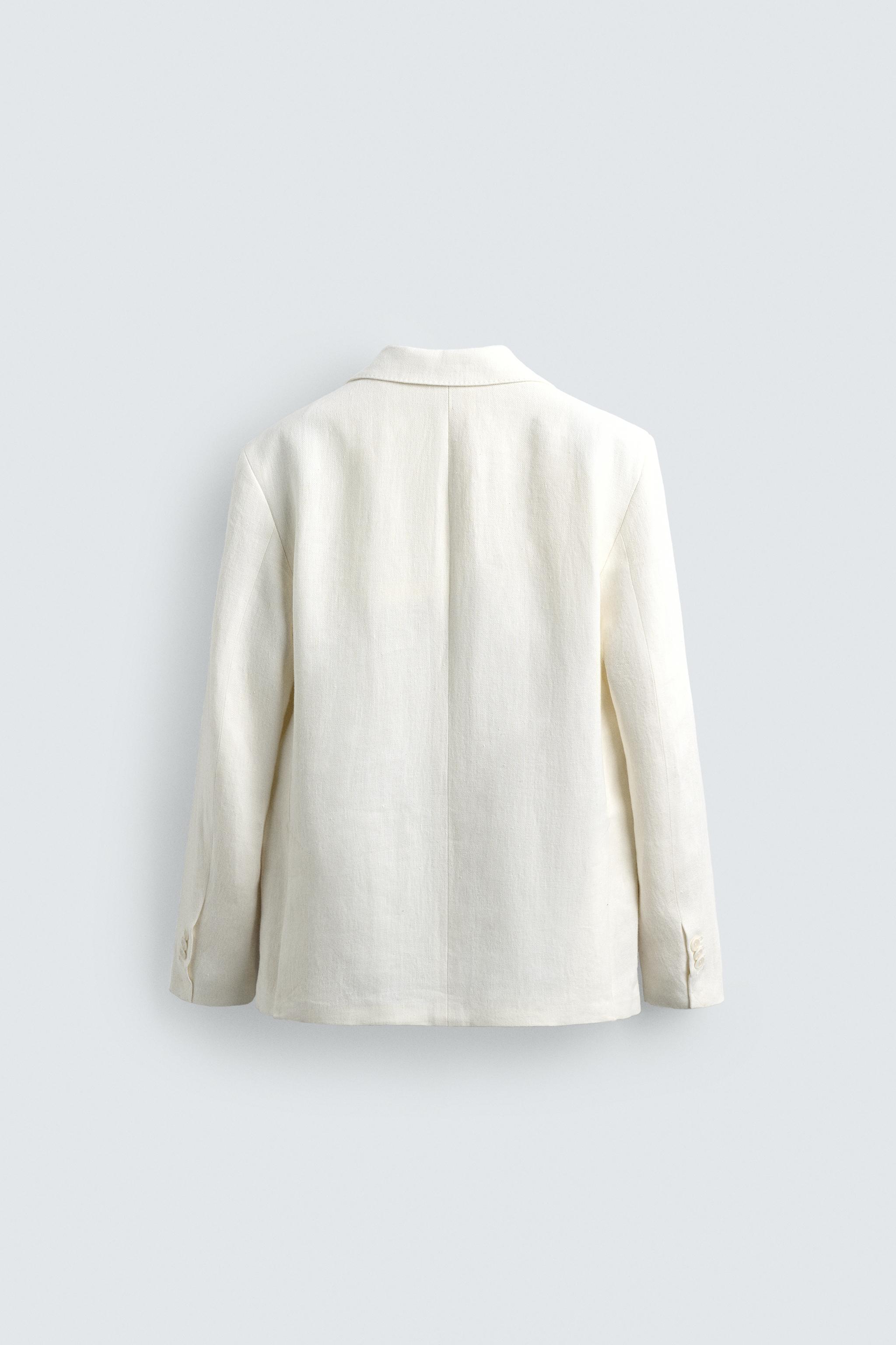 100% LINEN RELAXED FIT SUIT JACKET
